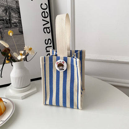 Gestreifter Canvas-Shopper