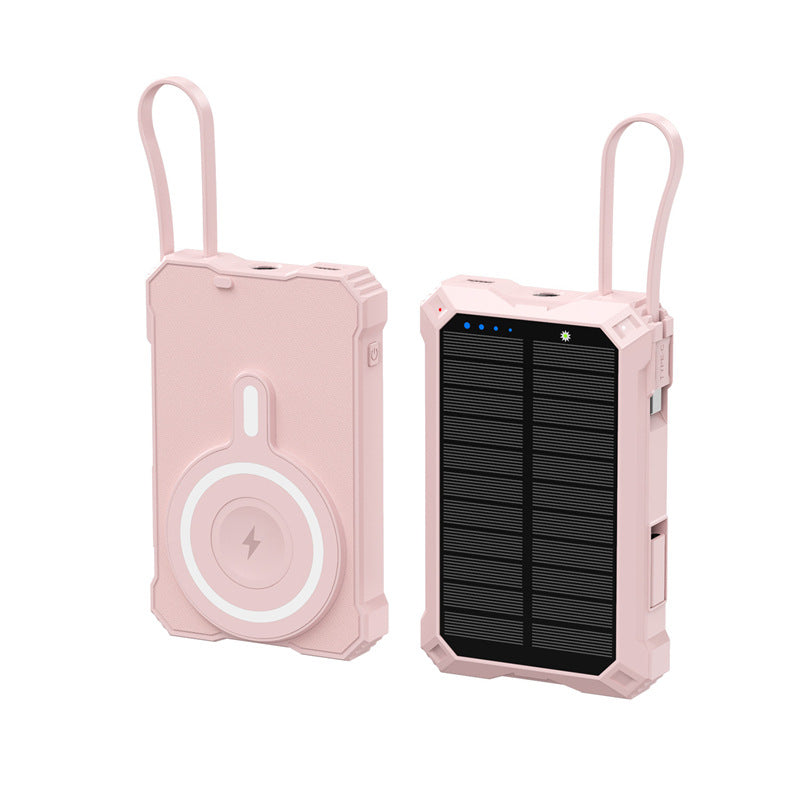 Solar Powerbank mit Kabelloser Ladefunktion Brehn