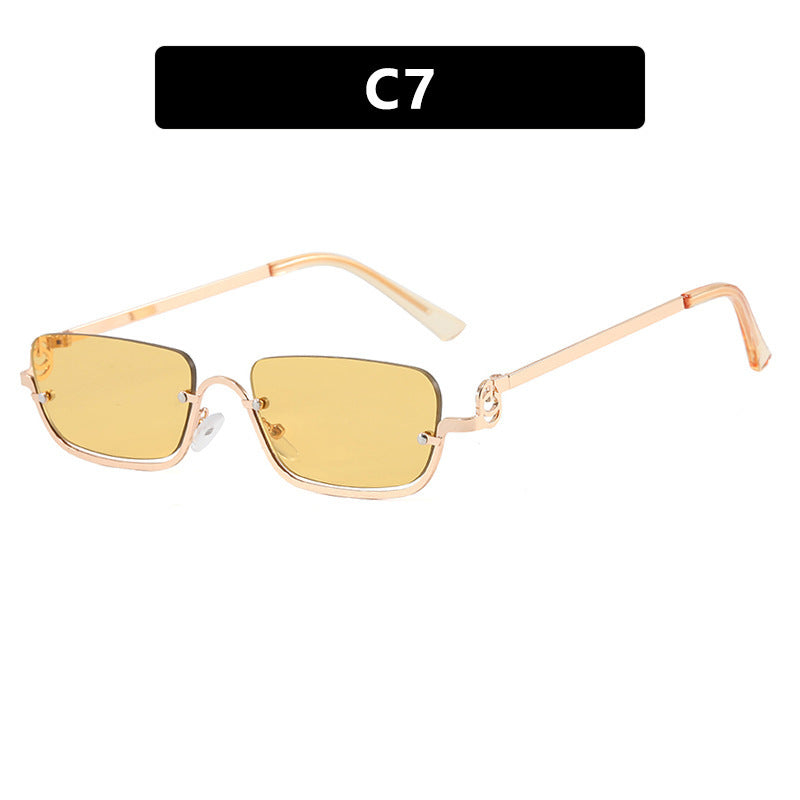 Damen quadratische Sonnenbrille mit elegantem Metallrahmen Brehn
