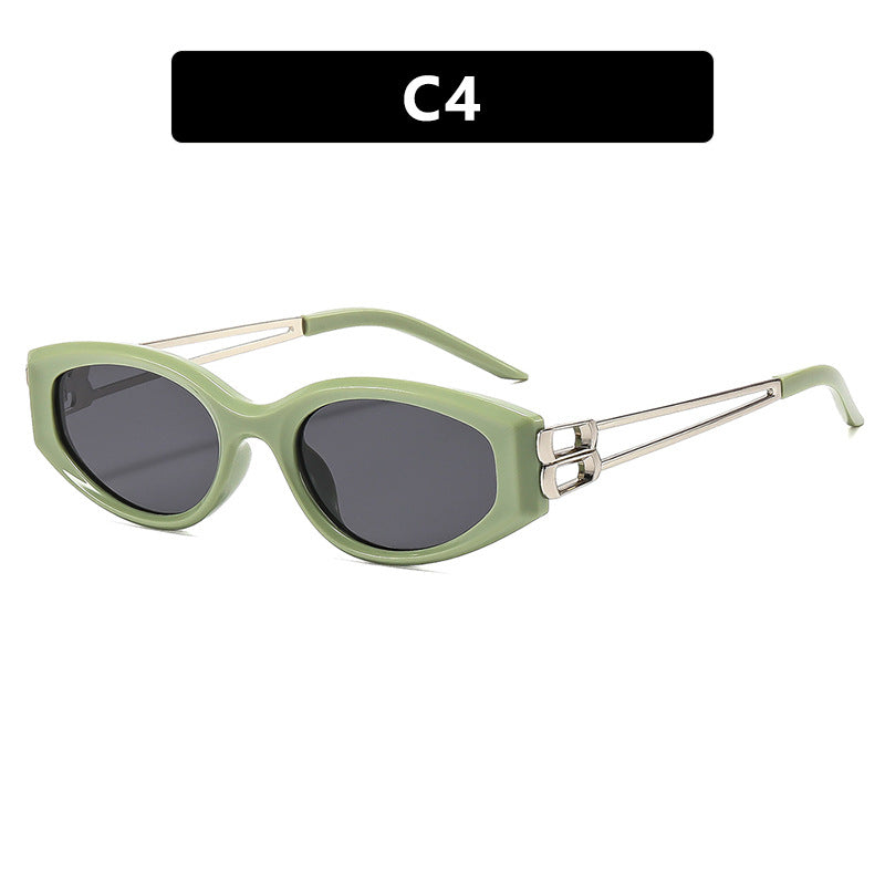 Damen Cat-Eye Sonnenbrille mit markantem Kunststoffrahmen und stilvollen Akzenten Brehn