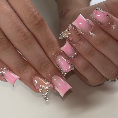 Dekorative mit Strass verzierte Nagelkunstverlängerungen Brehn