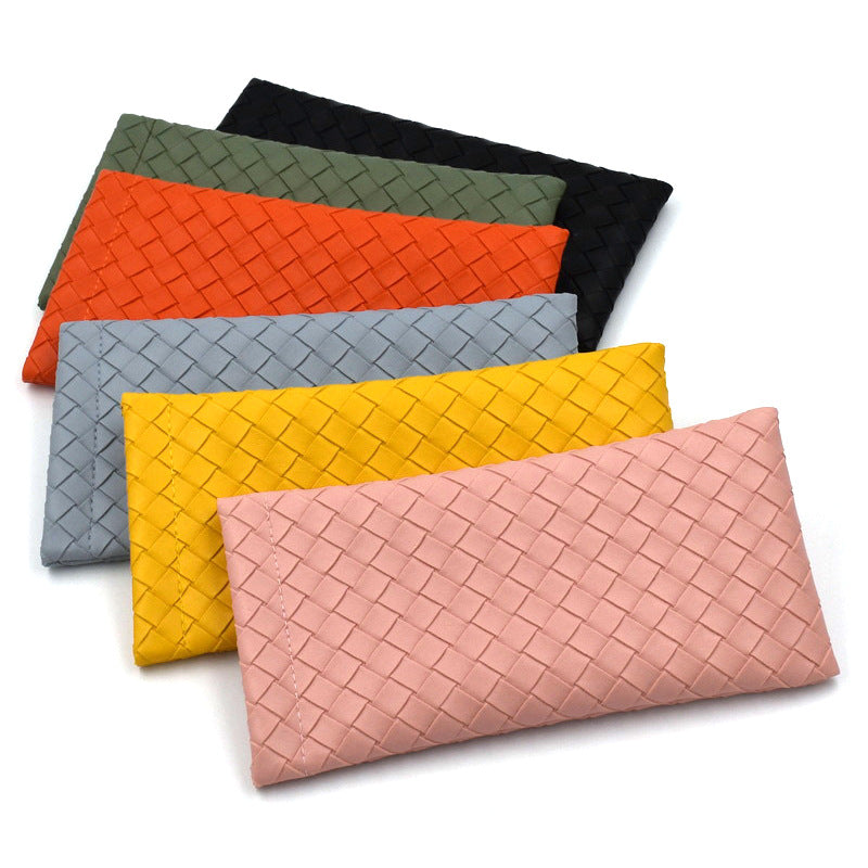 Woven Leather Clutch Wallet Brehn