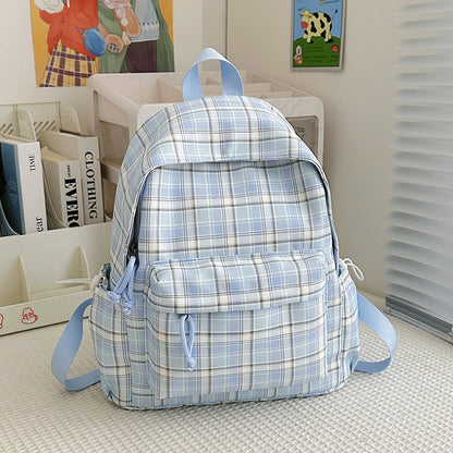 Stylische Karomuster-Rucksack Brehn