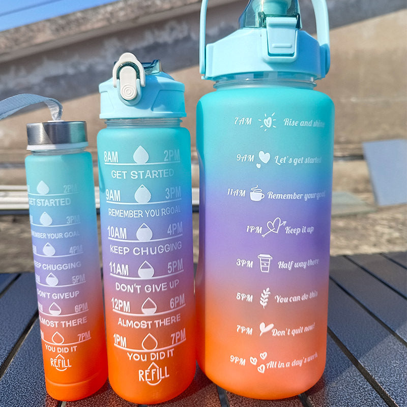 Unisex Motivierende Wasserflasche mit Zeitmarkierungen Brehn