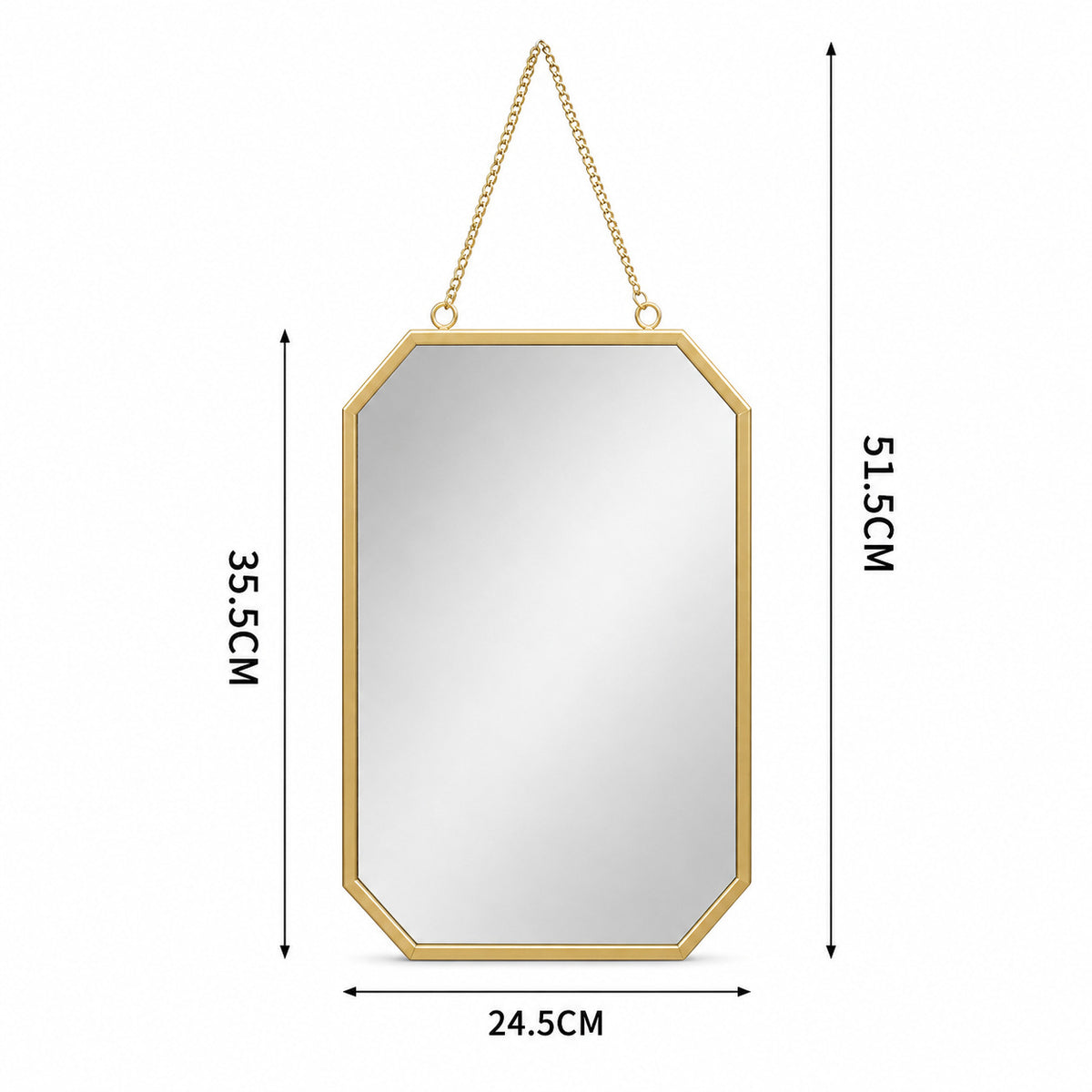Eleganter achteckiger Wandspiegel