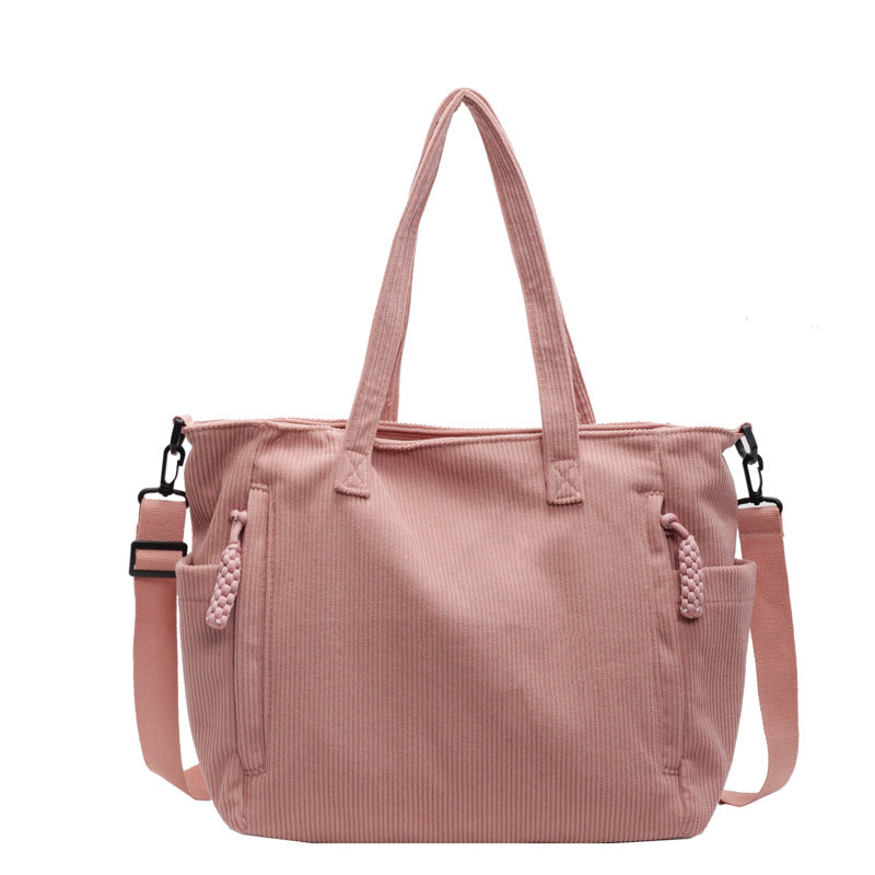 Multi-Pocket Canvas Tote Bag Brehn