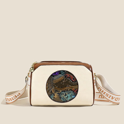 Vintage-inspirierte Leder-Crossbody-Tasche Brehn