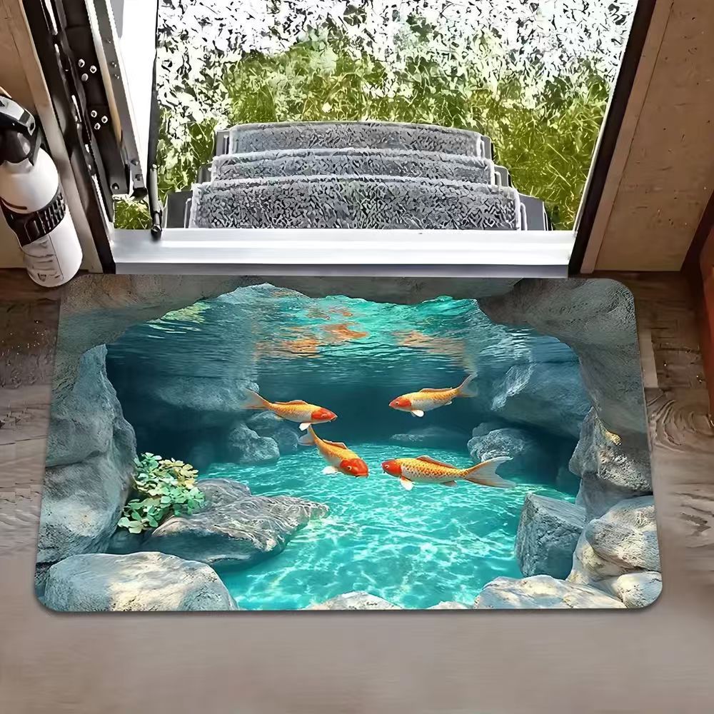 Künstlerischer 3D-Optische Illusion Teppich