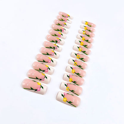 Blumen Design Acryl Nagelkunst Set