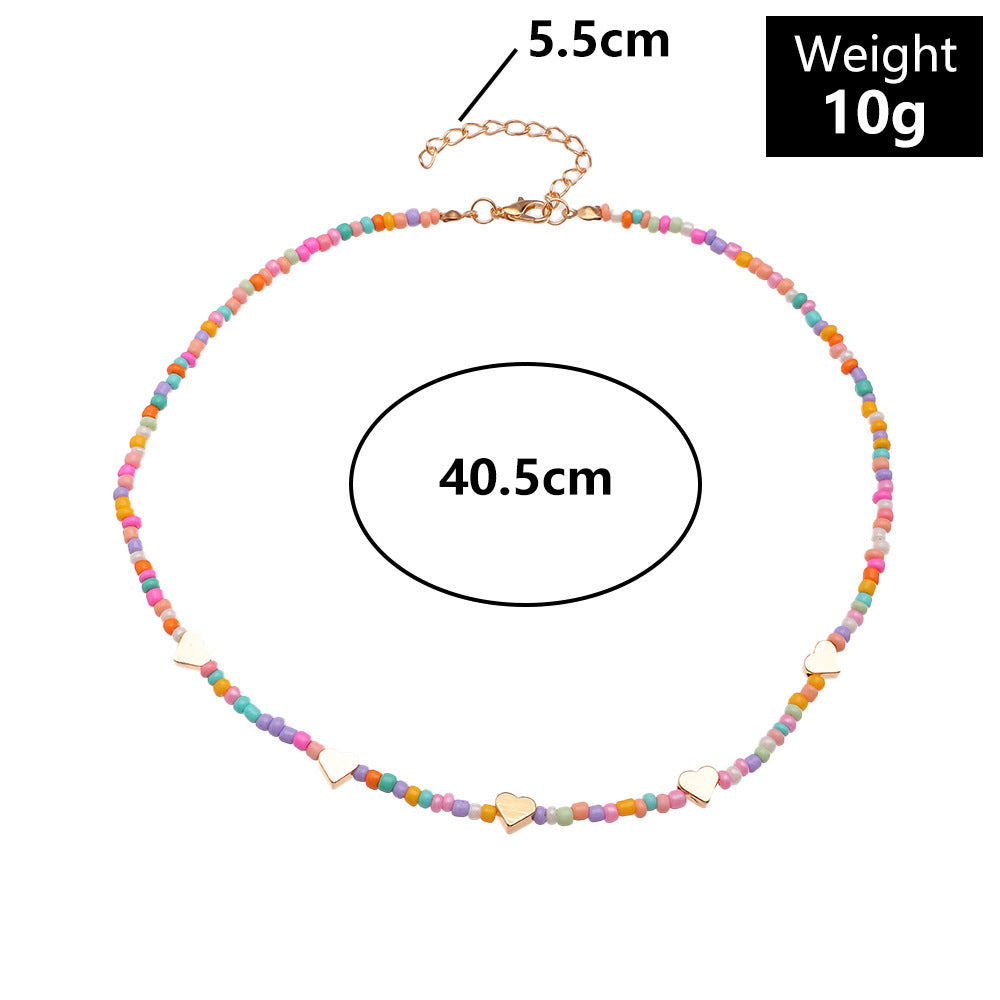 Perlen- und Perlenbesatz Choker-Halskette Brehn