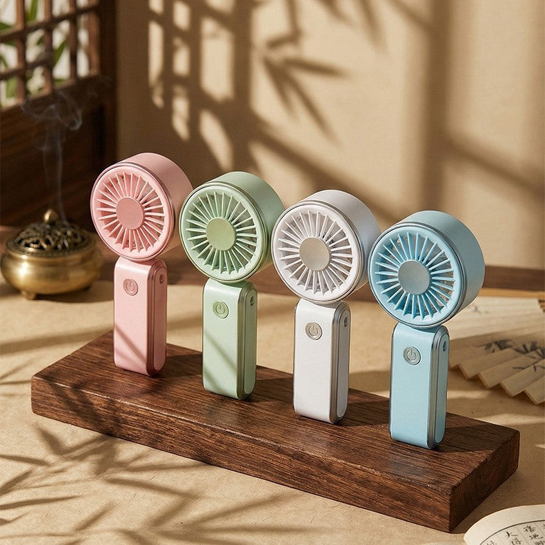 Kühlender tragbarer Handheld-Bärenohr-Mini-Ventilator mit verstellbarem Neigungswinkel USB-aufladbar Desktop-Ständer Brehn
