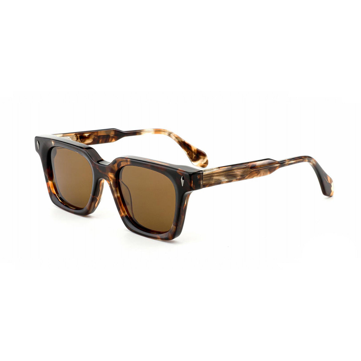 Damen klassische quadratische Sonnenbrille mit robustem Rahmen und UV-Schutz Brehn