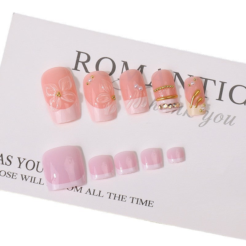 Premium French-Style Press-On Nail Set Brehn