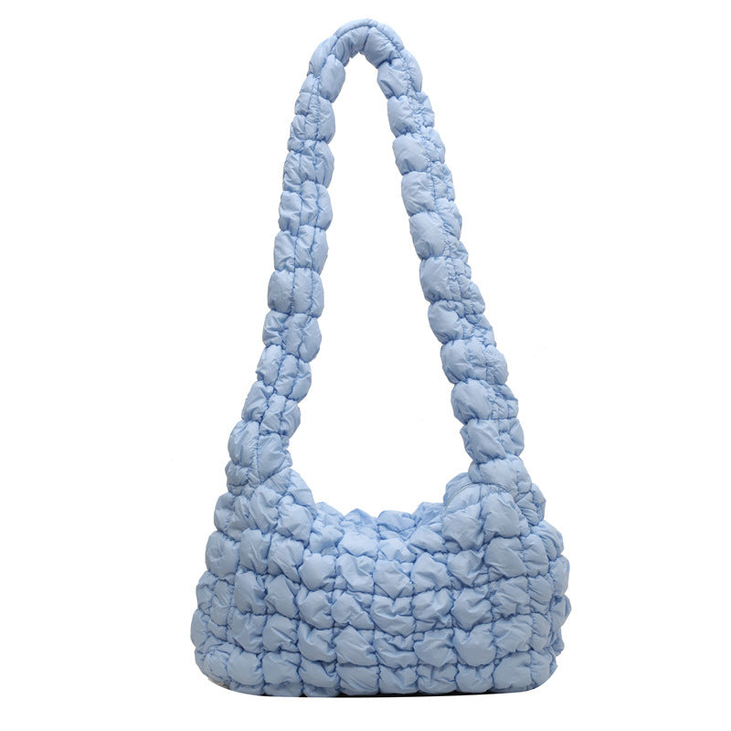 Texturierte gesteppte Schultertasche Brehn