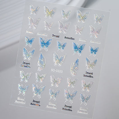 Dekorative Schmetterling Nagel Art Aufkleber