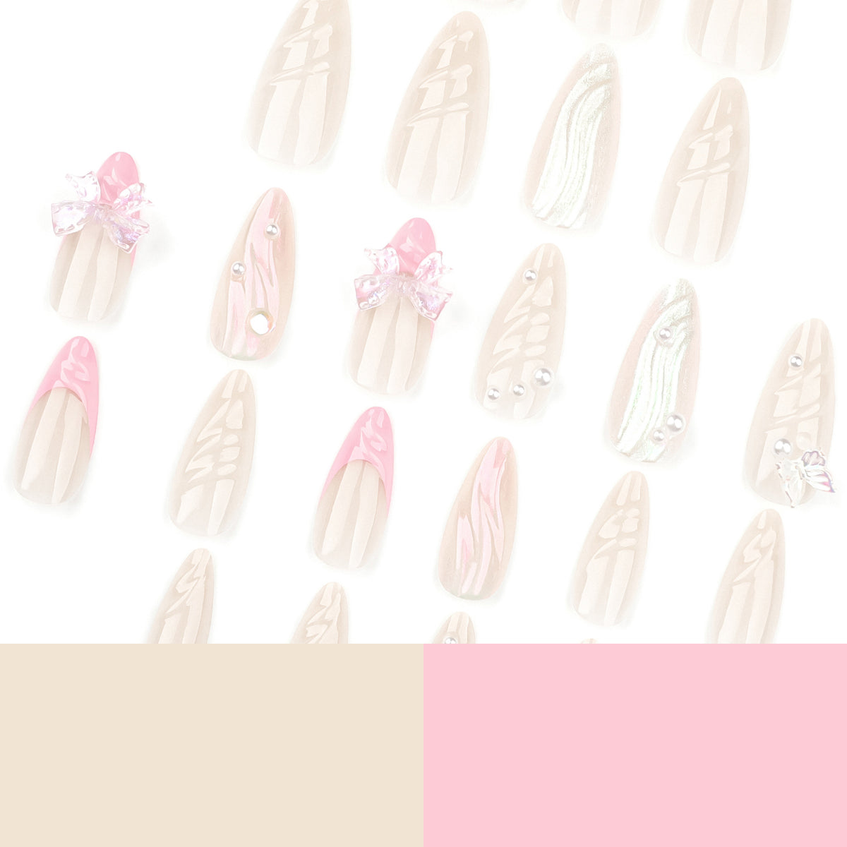 Kunstvolle Stiletto-Nägel mit Glitzer- und Schmetterlingsdesign Brehn