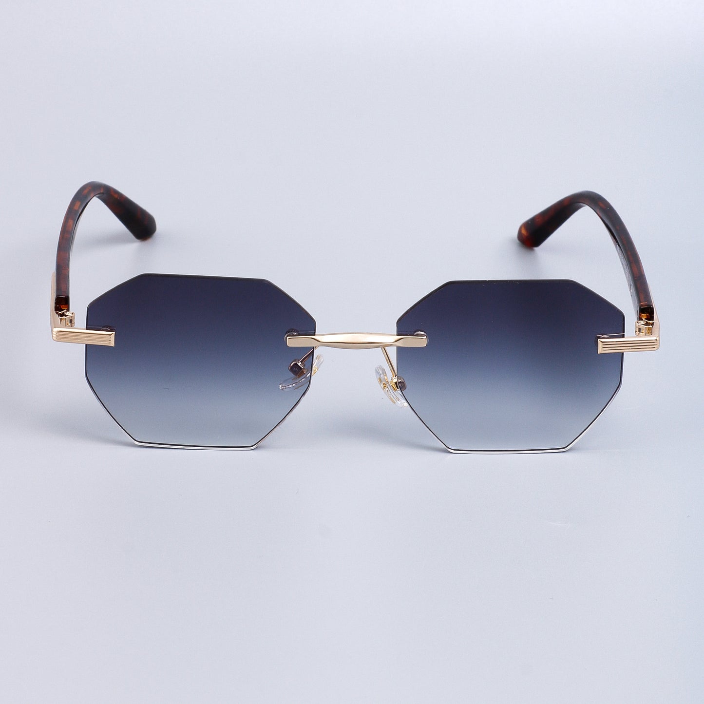 Damen stilvolle Sonnenbrille im modischen Achtkant-Design mit hochwertigem Rahmen Brehn