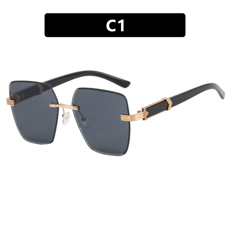 Damen modische quadratische Sonnenbrille mit glamourösen Akzenten und UV-Schutz Brehn
