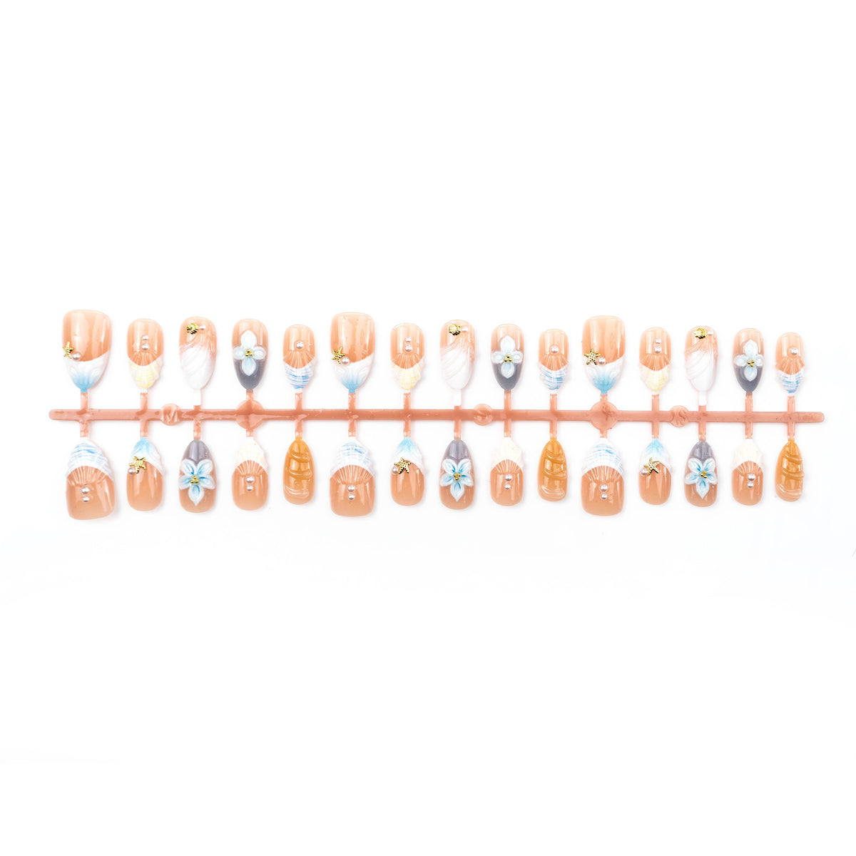 Floral Articulate Press-On Nail Set Brehn