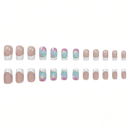 Ozean-Themen Press-On Nagelkunst Brehn