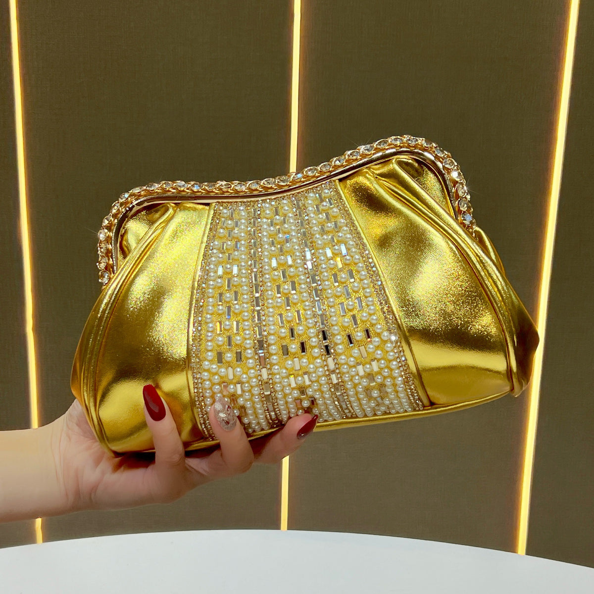 Glamouröse Beadete Abend-Clutch