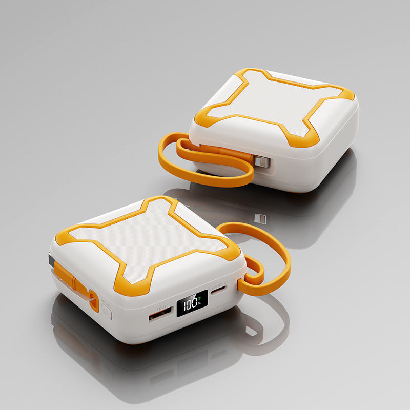 Robuste Powerbank mit integrierten Schnellladeports Brehn