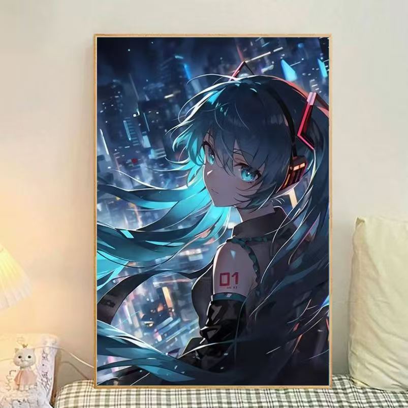 Anime-Themen Illustrierte Leinwand Kunstdruck Brehn