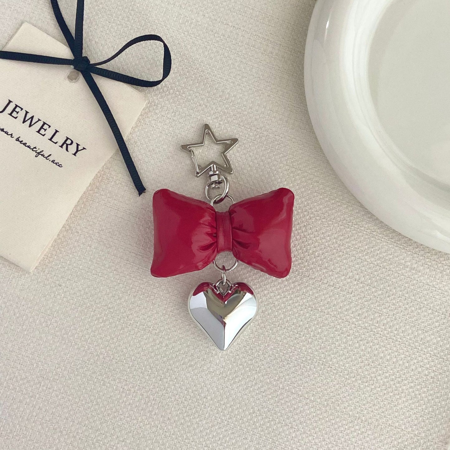Bow-förmiger Charm Schlüsselanhänger Brehn