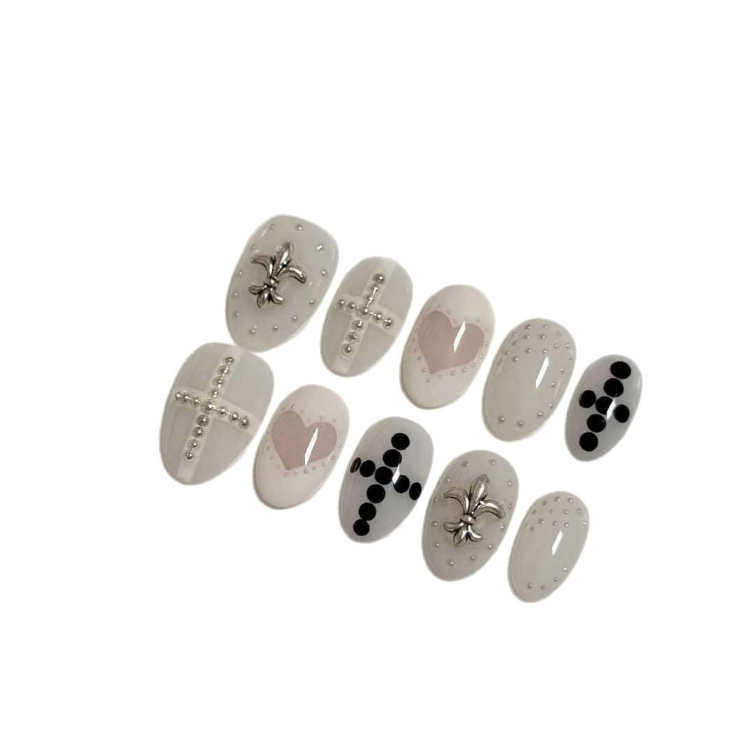 Dekoratives Press-On Nagelkunstset mit einzigartigen Designs