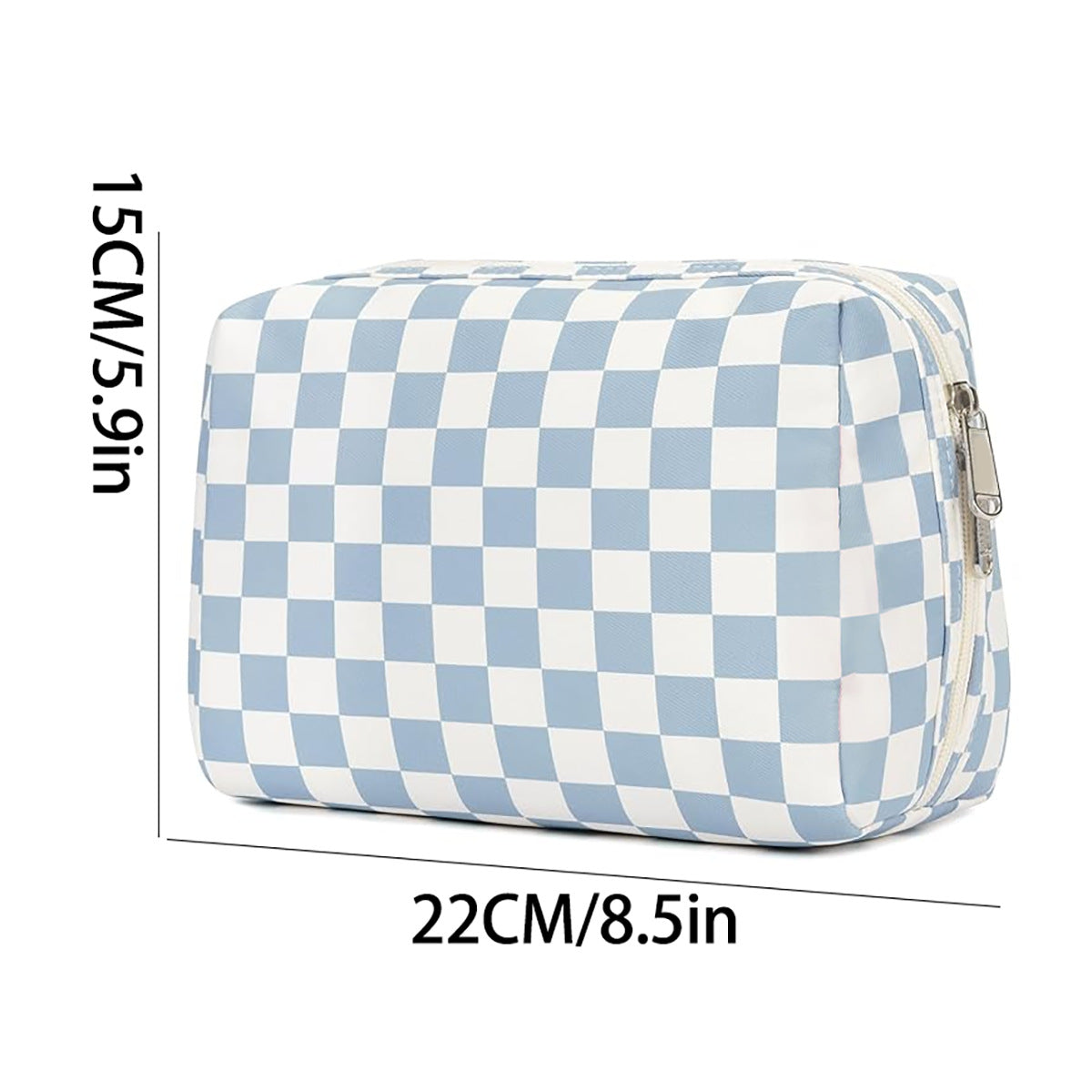 Stilvolle Kosmetiktasche mit Karomuster Brehn