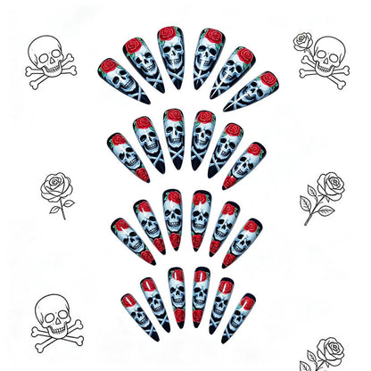 Skullblumen-Nagelkunstdesign Brehn