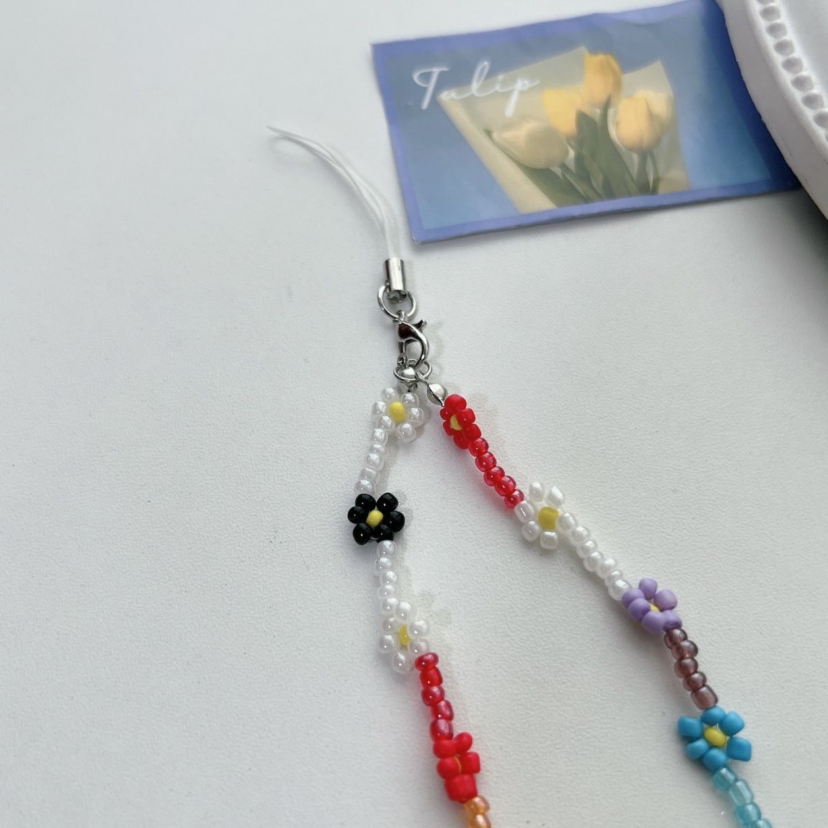 Blumenperlen-Charm-Halskette Brehn