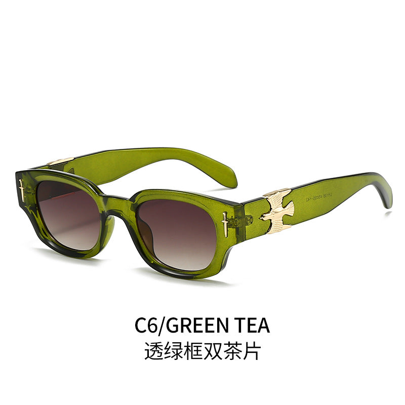 Damen Modische Sonnenbrille im exklusiven Schildpatt-Design mit eleganten metallischen Akzenten Brehn