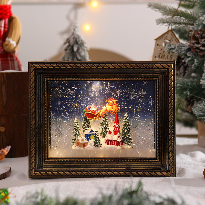 Dekoratives Weihnachtsmotiv mit Schneemännern Brehn