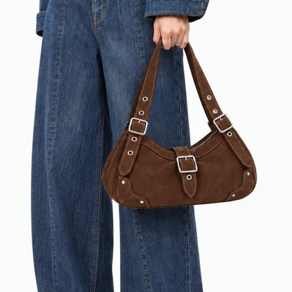 Wildleder Schultertasche