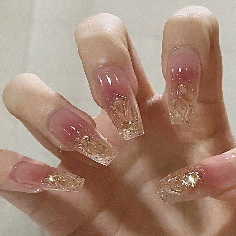 Premium dekorativer Gel Press-On Nail Set Brehn