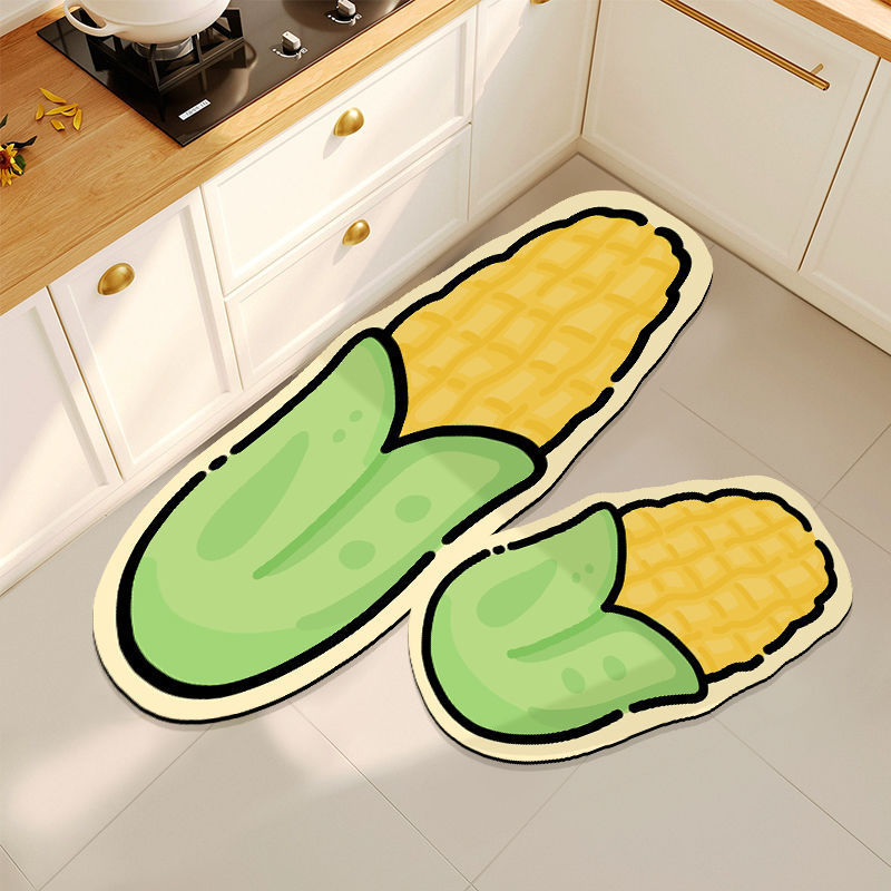 Cartoon Pepper Design Küchenteppich Set