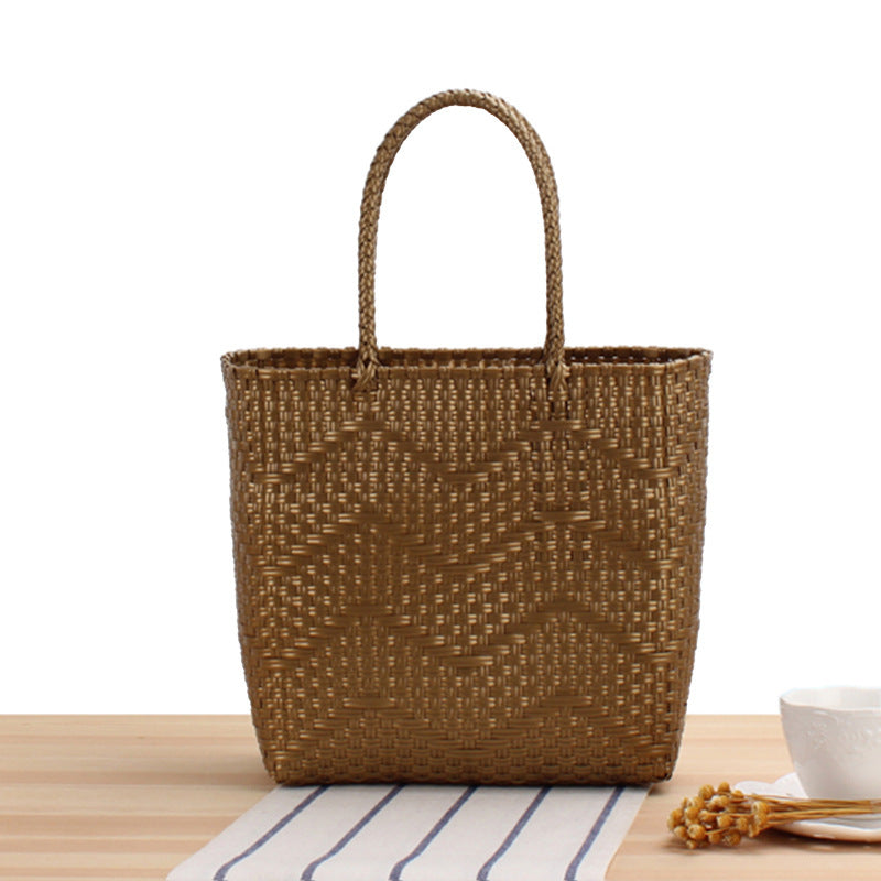 Handtasche Aus Hochfestem Geflochtenem Material mit Eleganter Wellenstruktur Brehn