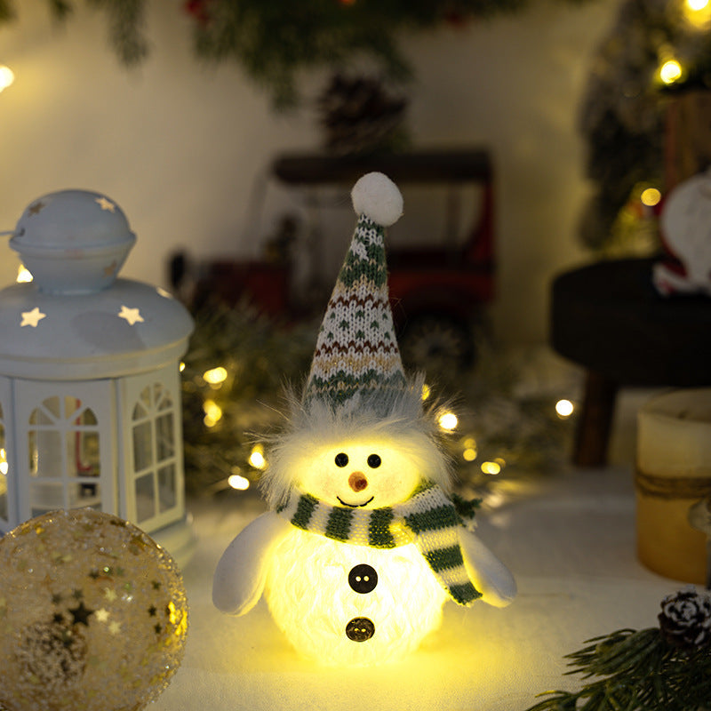 Beleuchtete Schneemannfigur Brehn