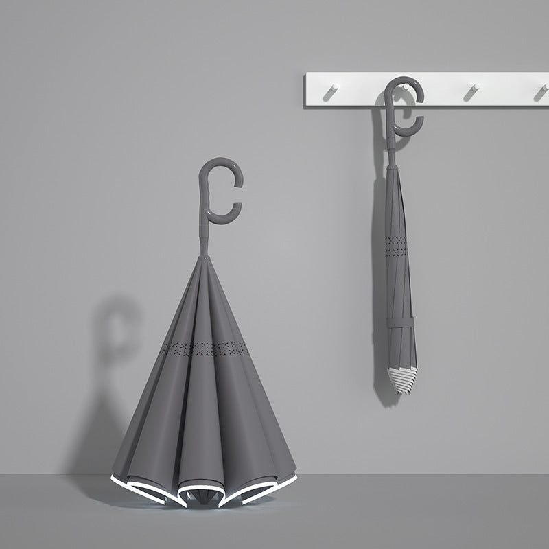 Damen innovativer Mini-Faltschirm mit ergonomischem Handgriff Brehn
