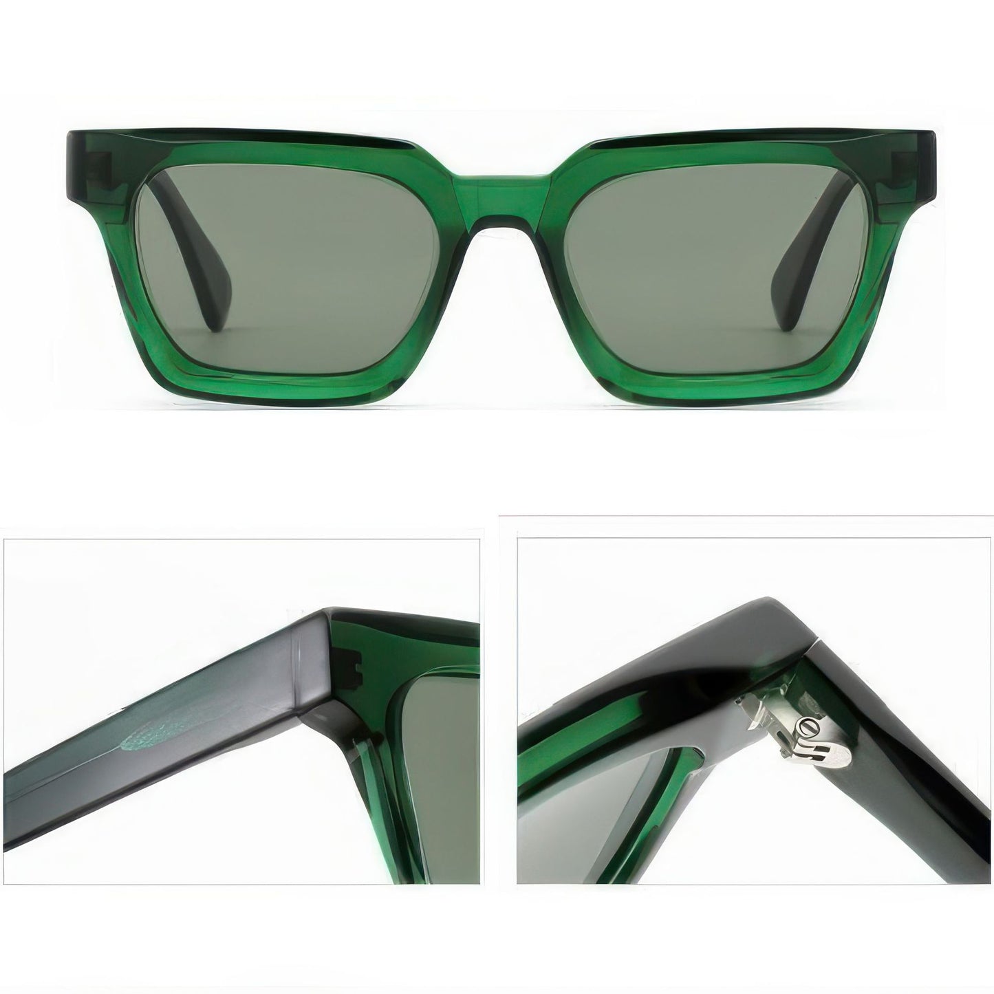 Damen stylische Sonnenbrille im modernen Design mit robustem, transparenten Rahmen Brehn