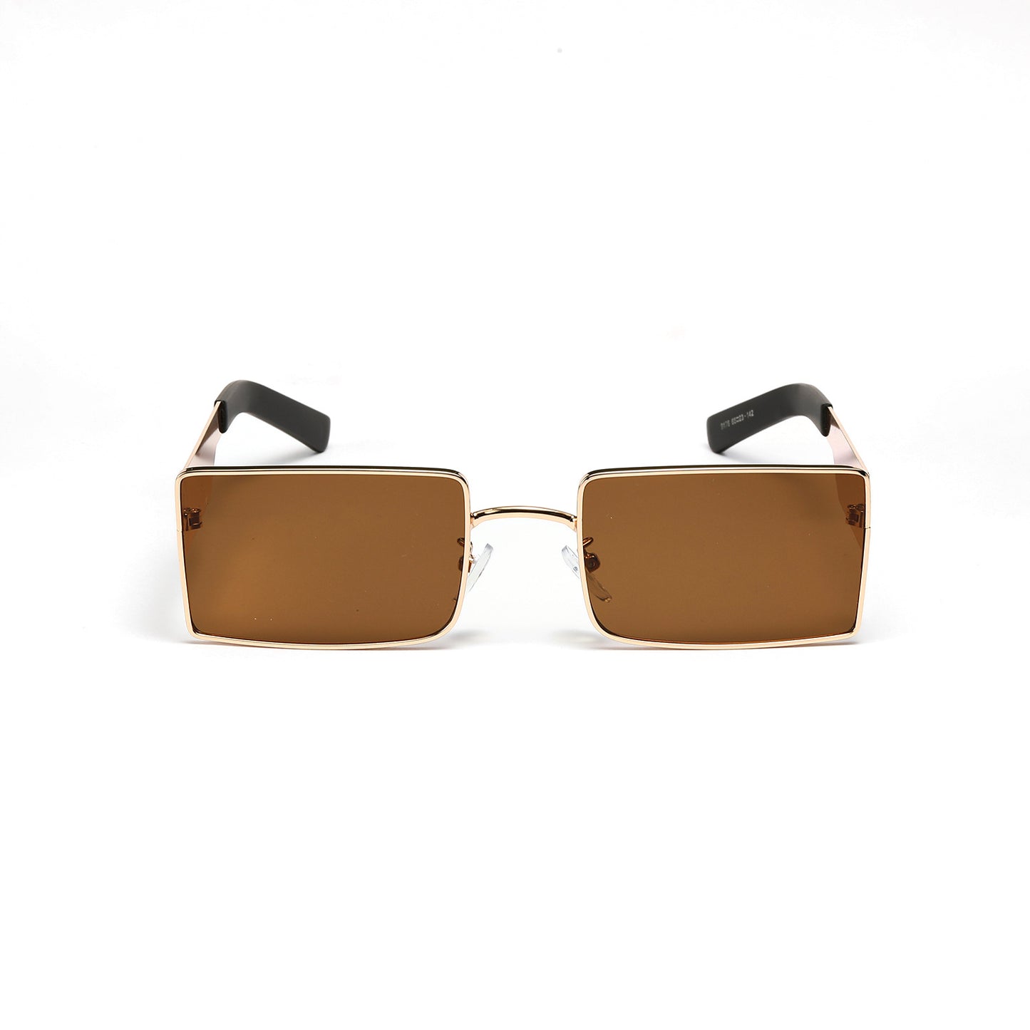 Damen stilvolle rechteckige Sonnenbrille mit modernem Metallgestell Brehn