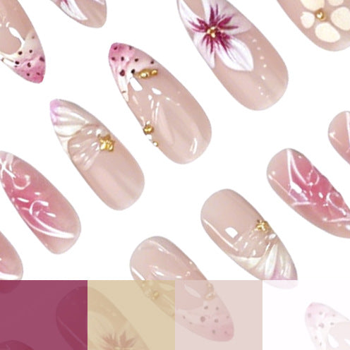 Florale und Metallische Nagelkunst Verbesserungen Brehn