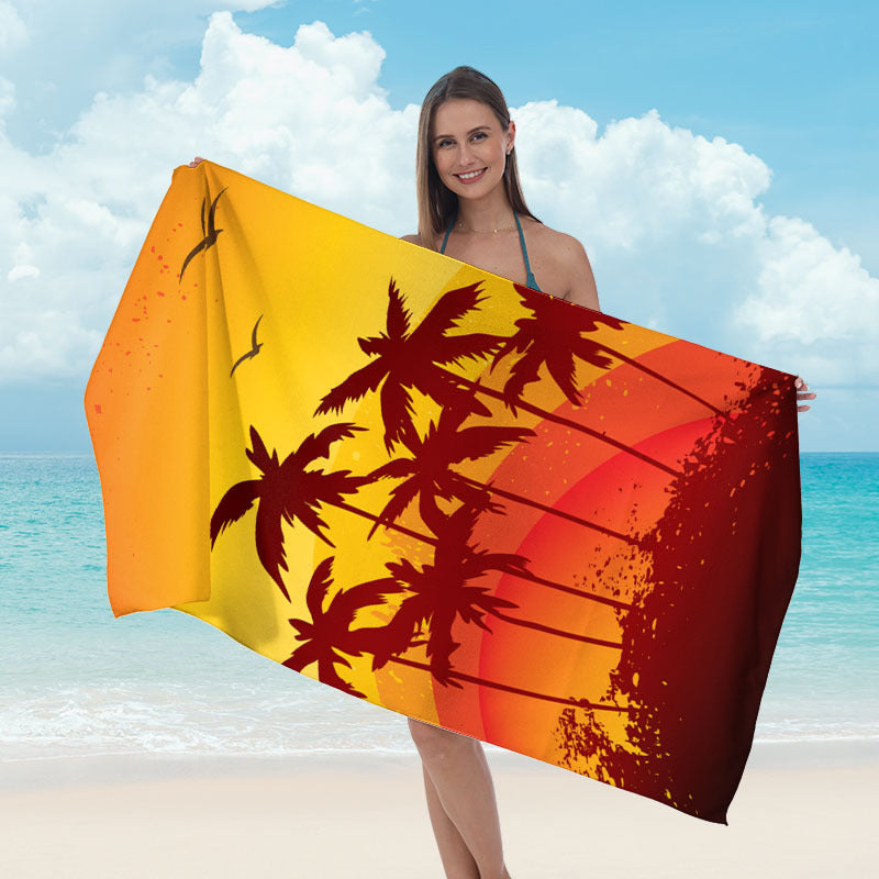 Stranddecke mit tropischem Blätterdesign Brehn