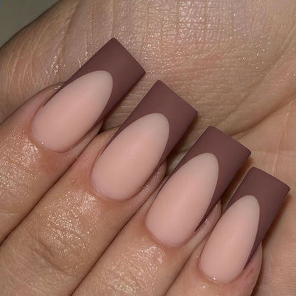 Matt Geometrische Acryl-Nagelerweiterungen Brehn