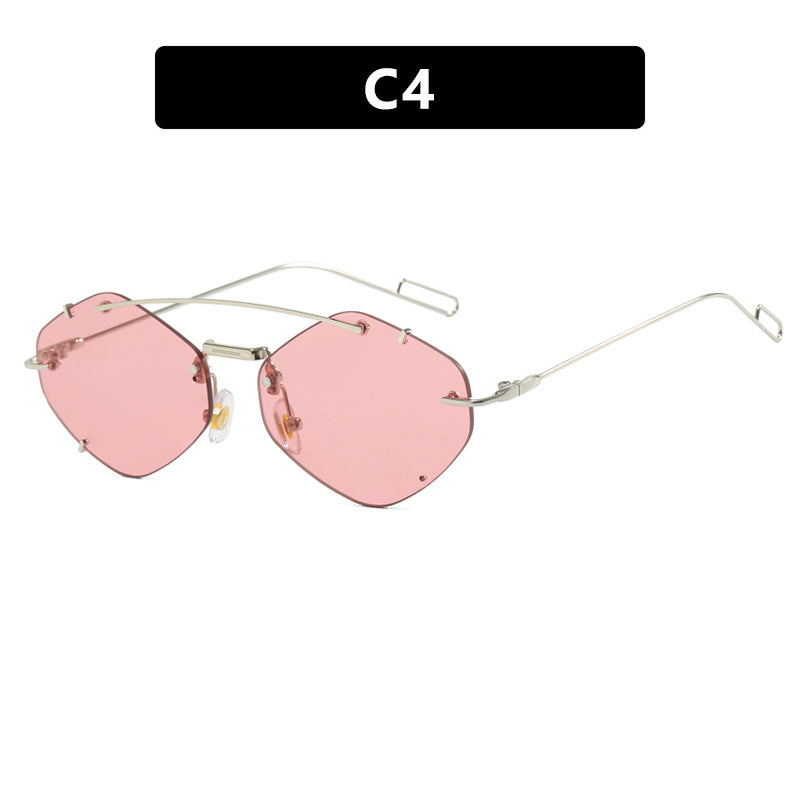 Damen geometrische Sonnenbrille mit ultraleichtem Metallrahmen Brehn