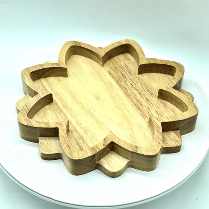 Dekoratives Holzserviertablett