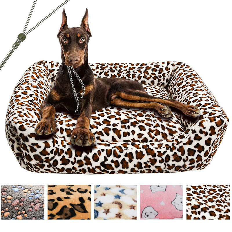 Gemütliches Samt-Hundebett