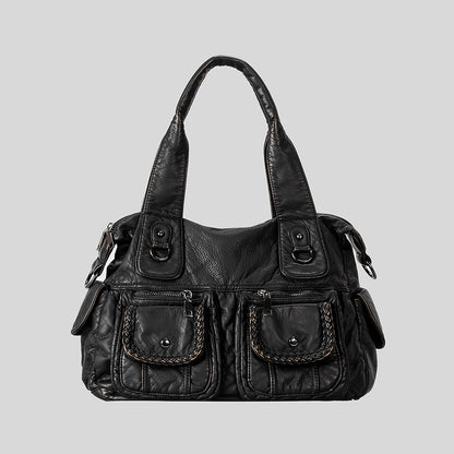 Multifunktionale Lederhandtasche