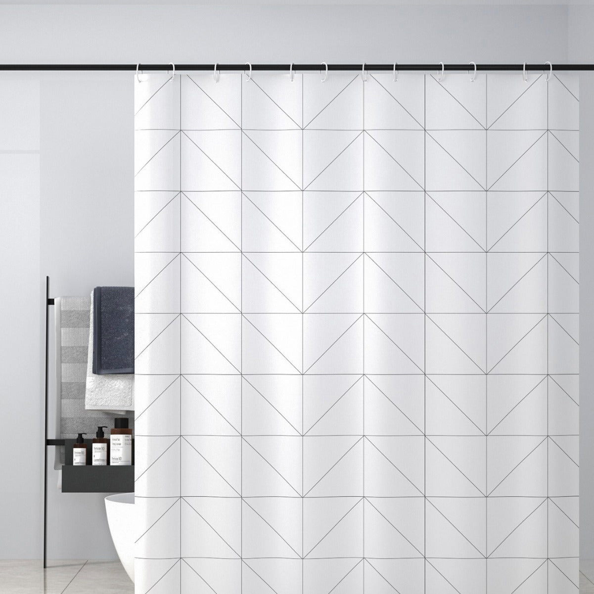 Modern geometrisches Muster Duschvorhang Brehn